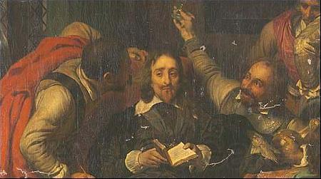 Hippolyte Delaroche A portion of Hippolyte Delaroche's 1836 oil painting Charles I Insulted by Cromwell's Soldiers,
